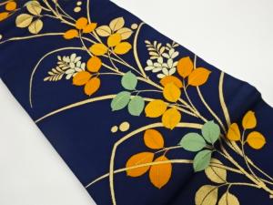 草葉模様織出し名古屋帯